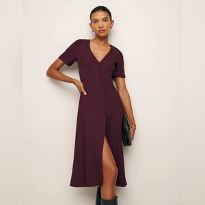 Reformation Locklin Dress Prune - Size 8